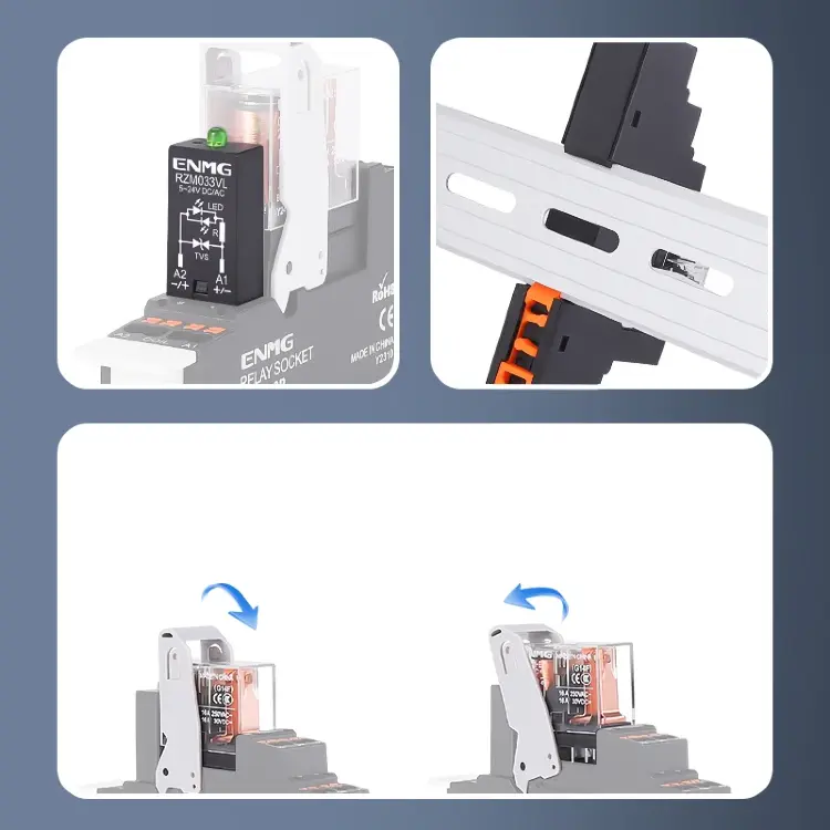 ENMG G2R-1 электромагнитное реле DC24V 2NO 2NC для DIN-рейки