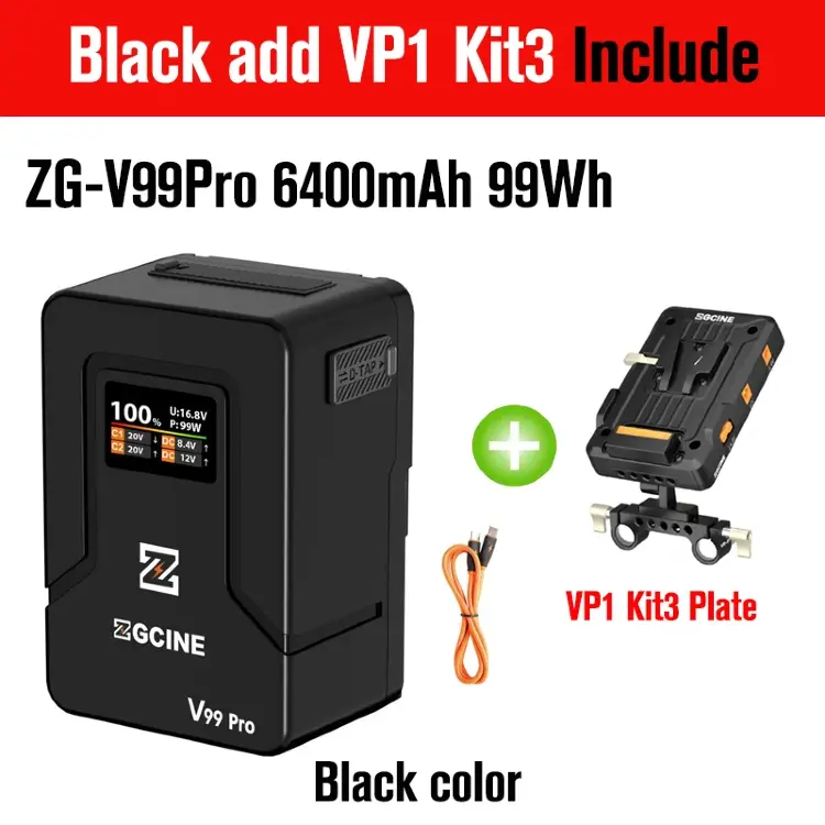 Литиевый аккумулятор V-Mount ZGCINE с разъемом Type-C для камер и видеокамер