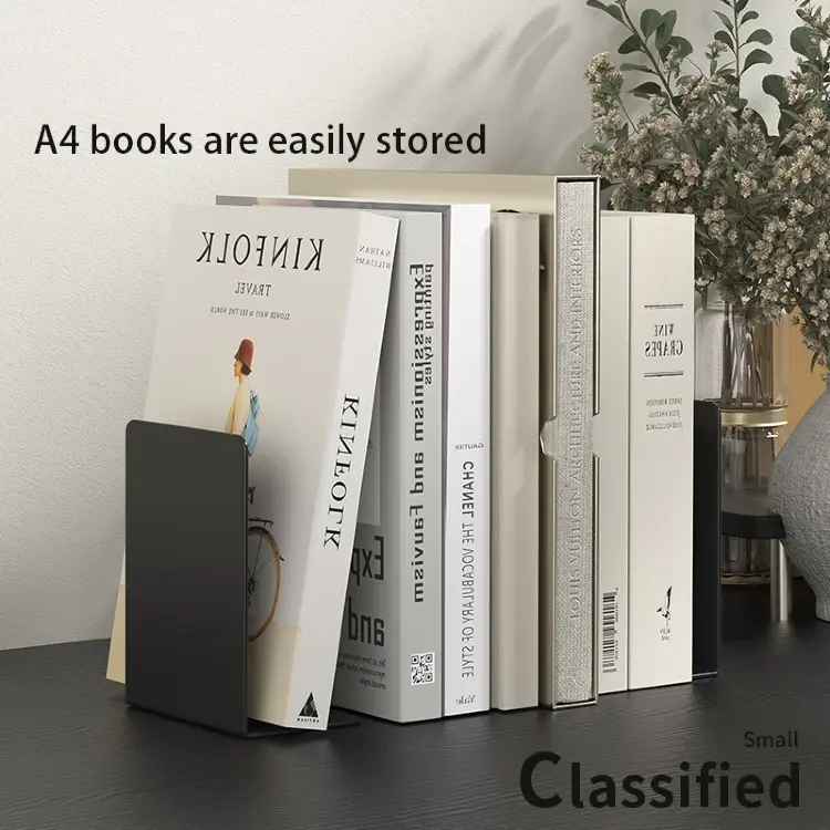 Подставки для книг металлические, 6 пар, белые