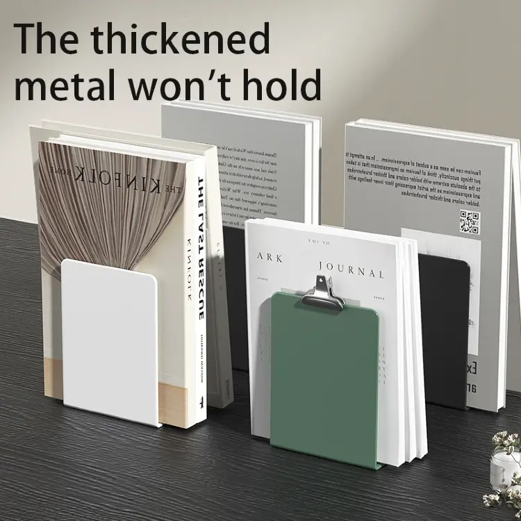 Подставки для книг металлические, 6 пар, белые