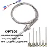 Датчик температуры PT100/K М6-27M/NPT 1/8-3/4 до 800°C из нержавеющей стали