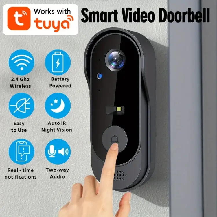 Умный видеодомофон Tuya WiFi с камерой 1080P и ночным видением