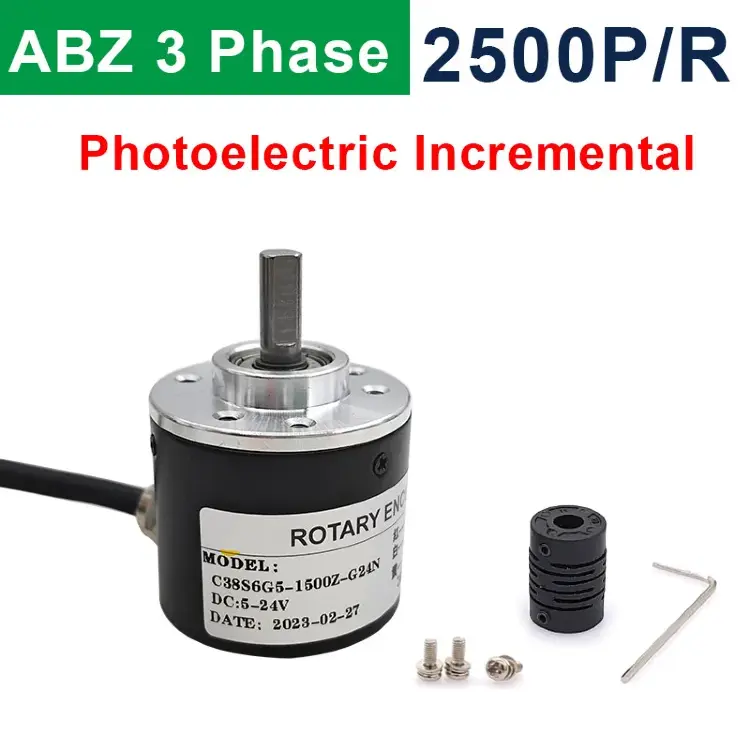 Инкрементальный поворотный энкодер 38S6G5-Z 50-2500PPR ABZ NPN 5-24В DC