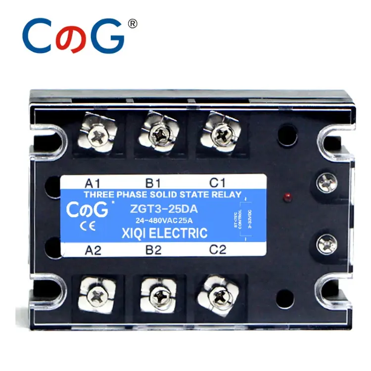 Твердотельное реле SSR 3-фазное 10A 25A 40A 60A 80A 100A 150A 200A DA