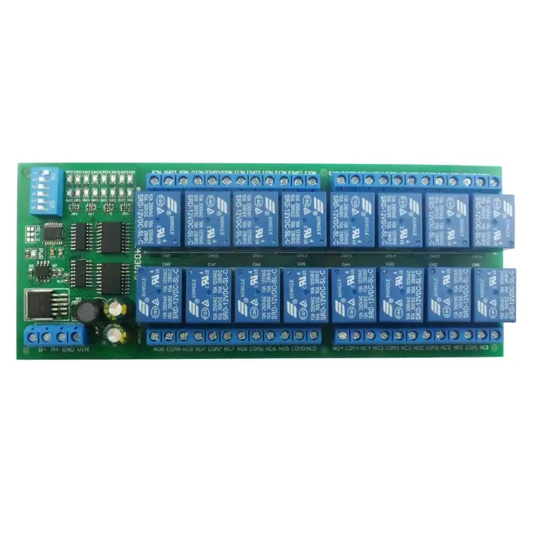Модуль расширения ПЛК 16-канальный RS485 Modbus RTU 12В 10А