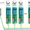 Плата реле RS485 2-канальная DC 12V с Modbus AT управлением