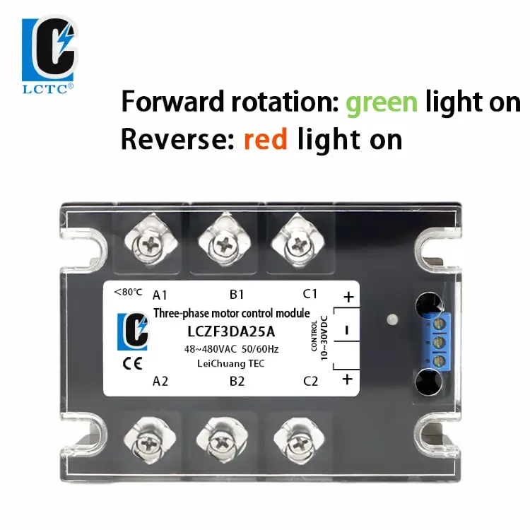 Трехфазное твердотельное реле LCTC 40A 60A 80A 10-30VDC 40-480VAC DA