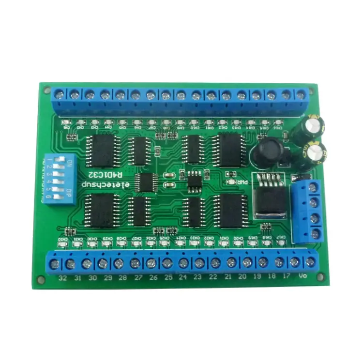 Релейный модуль DIN35 C45 32-канальный RS485 Modbus RTU ULN2803A 12В 24В