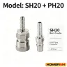 Пневматические соединители SH20 и PH20, быстроразъемные муфты 8 мм, 2 шт