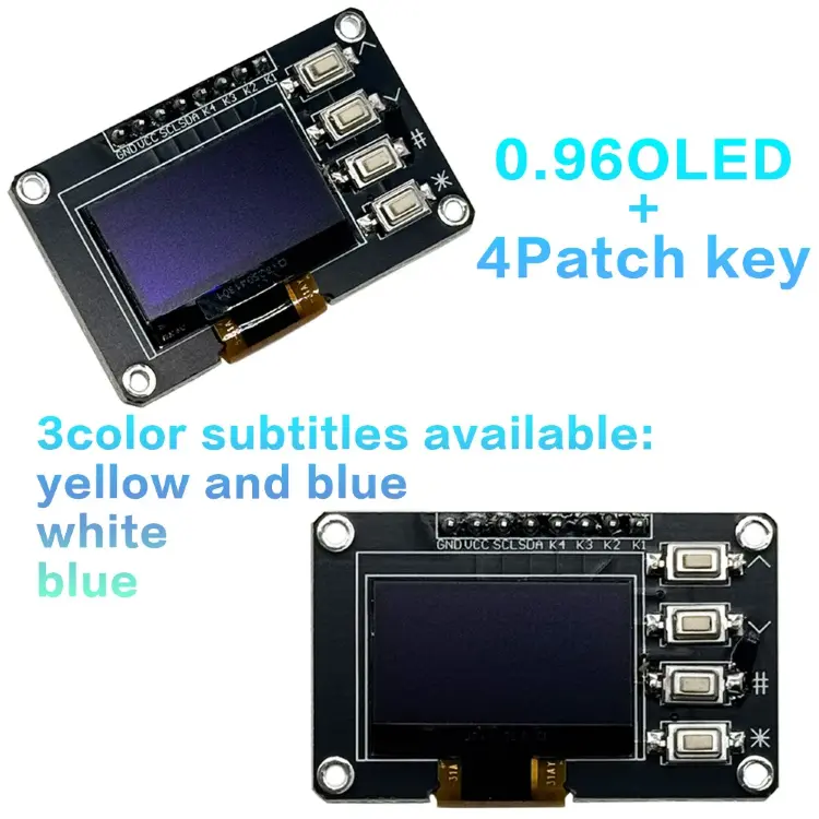 OLED-модуль EC11 с поворотным энкодером IIC, 0.96''/1.3''/1.8''/2.4''