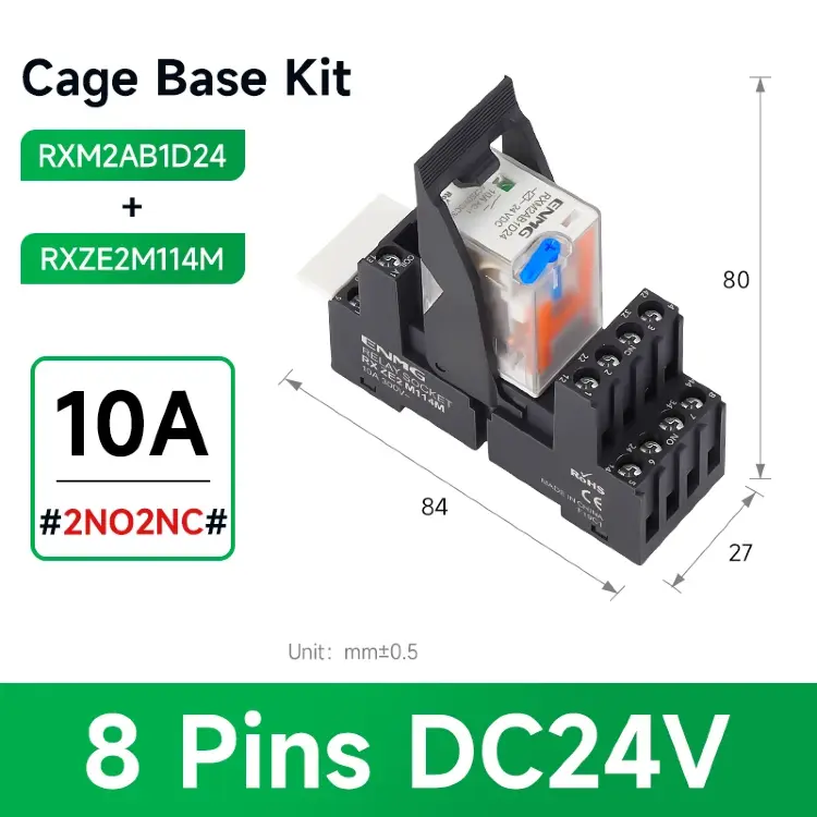 Электромагнитное промежуточное реле ENMG RXM 24В DC/220В AC 8-14 контактов