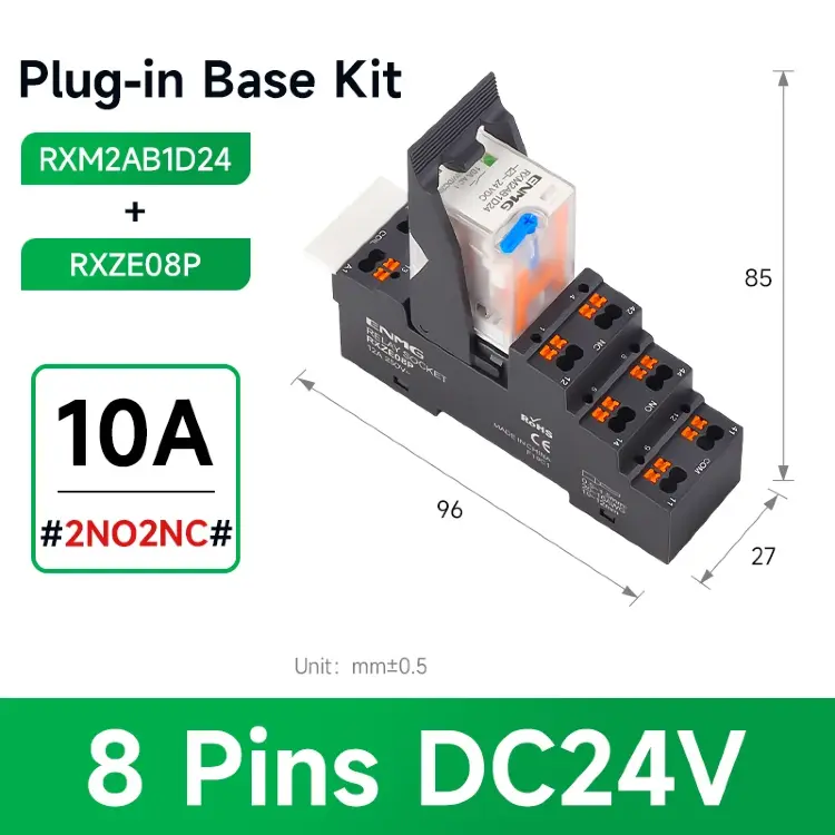 Электромагнитное промежуточное реле ENMG RXM 24В DC/220В AC 8-14 контактов