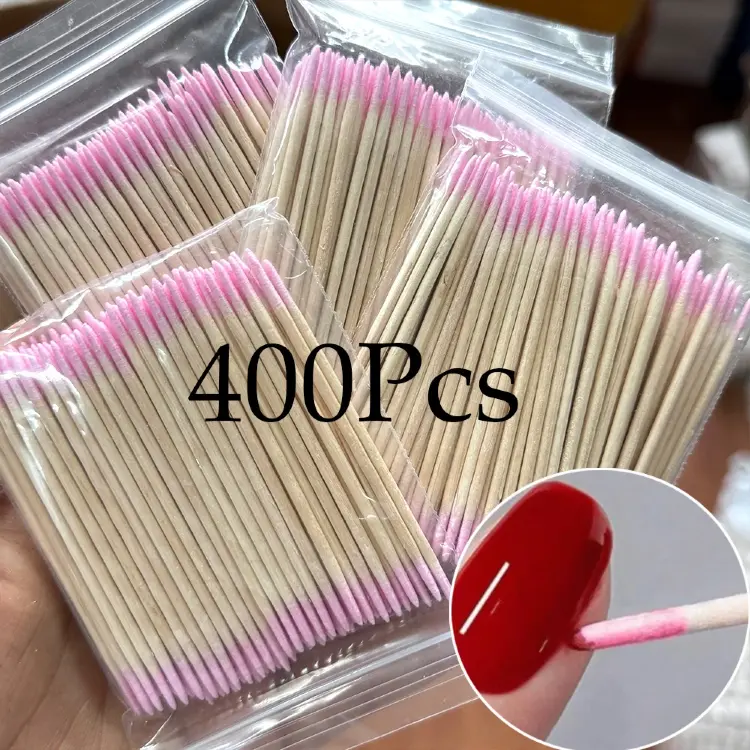 Деревянные палочки для маникюра и макияжа 400 шт, 7 см