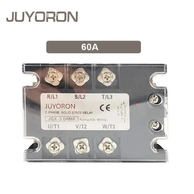 Трехфазное твердотельное реле SSR 10-480 А, 3-32В DC/24В AC
