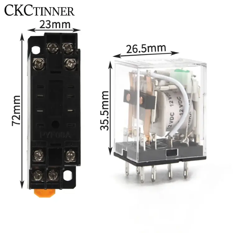 Промежуточное реле HH52P MY2NJ 24V 8-контактное