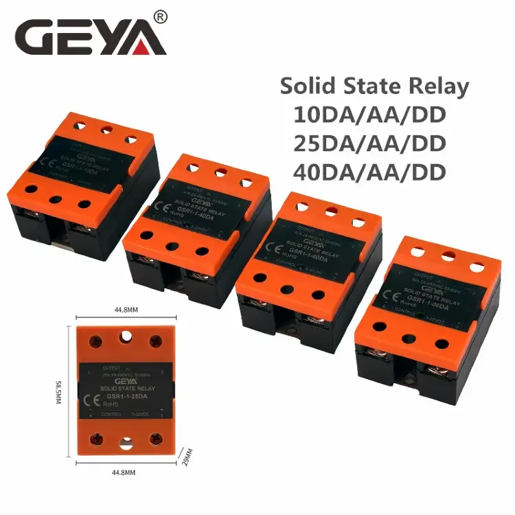 GEYA GSR1-1 твердотельное реле SSR-10DA SSR-25DA SSR-40DA 10A 25A 40A