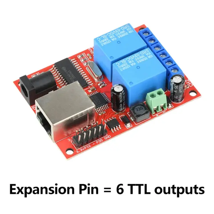 2-канальное Ethernet-реле 5-24В DC с облачным управлением и таймером Modbus TCP