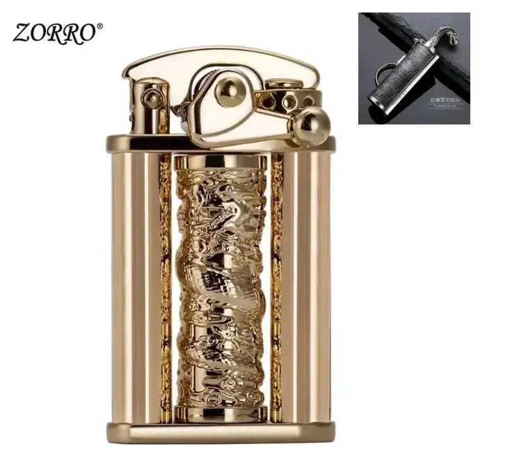 ZORRO креативная ретро-качалка портативная зажигалка с резьбой