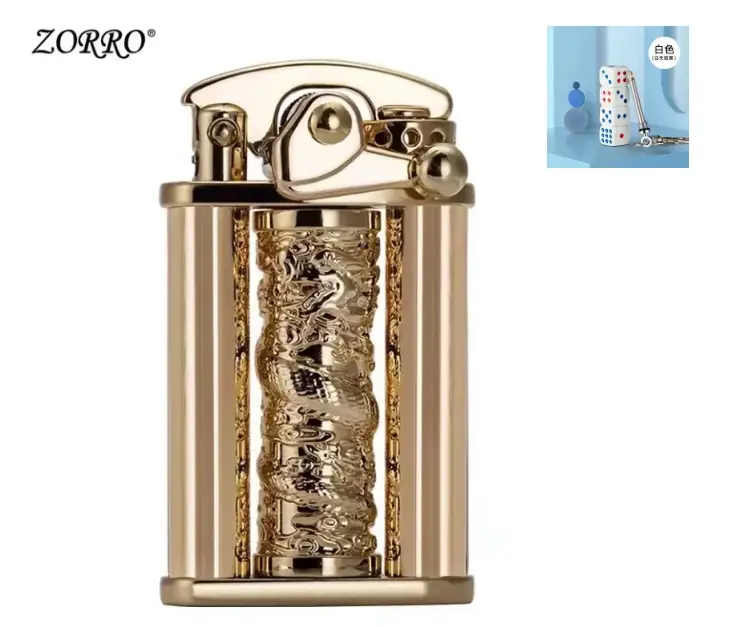 ZORRO креативная ретро-качалка портативная зажигалка с резьбой