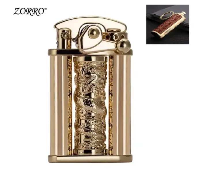 ZORRO креативная ретро-качалка портативная зажигалка с резьбой