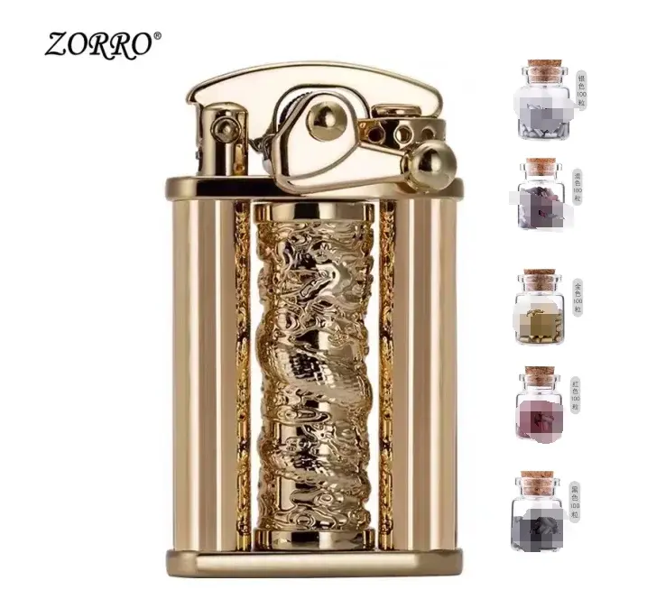 ZORRO креативная ретро-качалка портативная зажигалка с резьбой