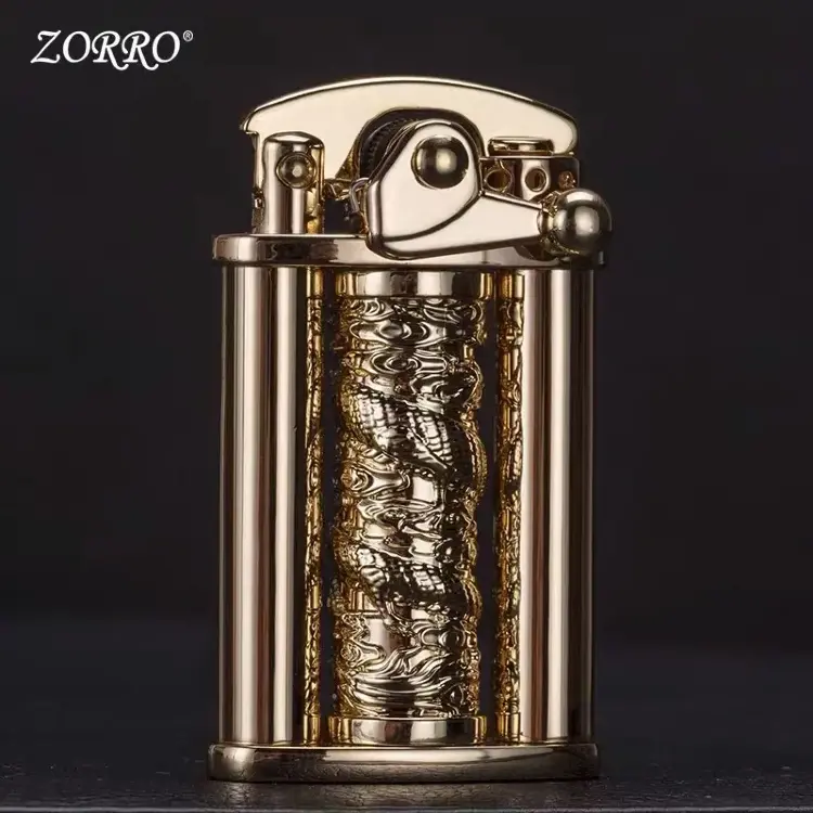 ZORRO креативная ретро-качалка портативная зажигалка с резьбой