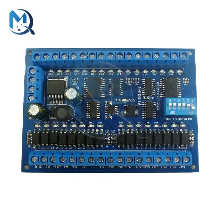 Плата расширения RS485 Modbus RTU 16 входов 16 выходов DC 12-24V