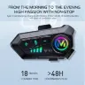 Bluetooth-гарнитура Y10 5.3 для мотоциклетного шлема с подсветкой