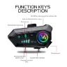 Bluetooth-гарнитура Y10 5.3 для мотоциклетного шлема с подсветкой