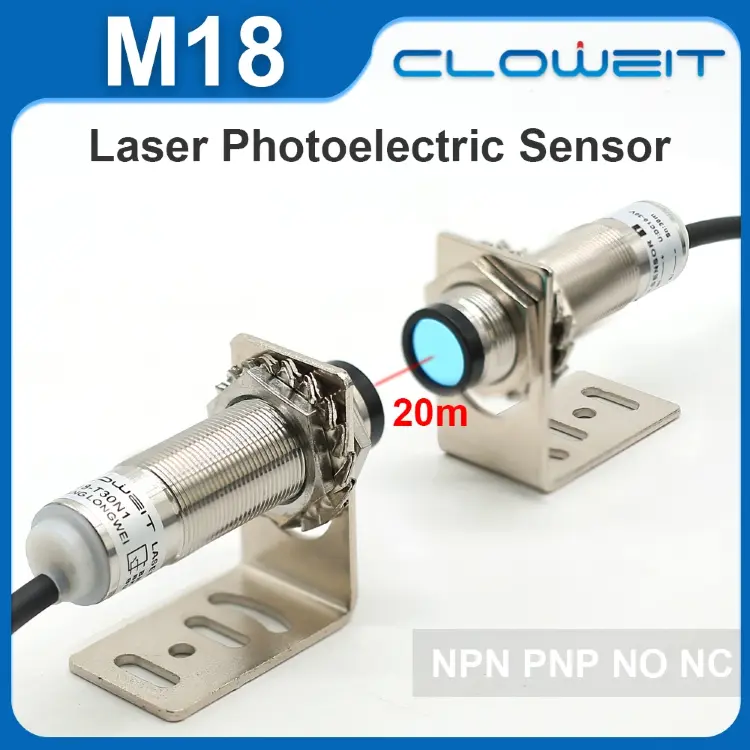 Лазерный датчик M18 0–20 м фотоэлектрический бесконтактный переключатель J18-T