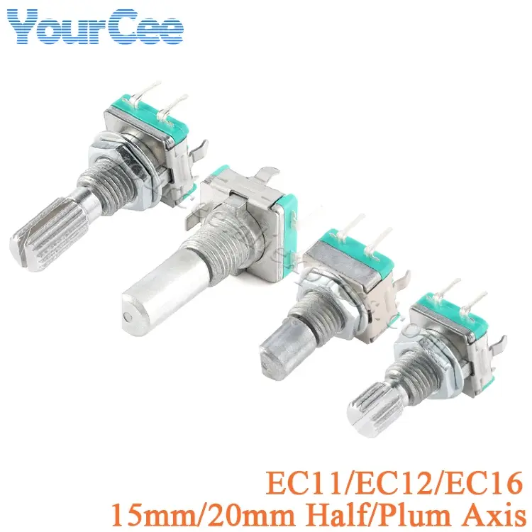 Роторный энкодер EC11 EC12 EC16 15мм 20мм с полукруглой осью