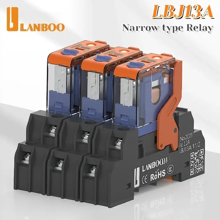 Универсальное промежуточное реле LANBOO J13A 12A/8A 5-контактное/8-контактное