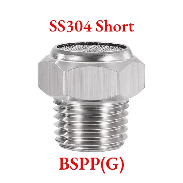 Глушитель пневматический BSP NPT из нержавеющей стали SUS304/316, 1/8"-2"