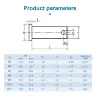 Штифты с плоской головкой и отверстием M3-M16 из нержавеющей стали 304