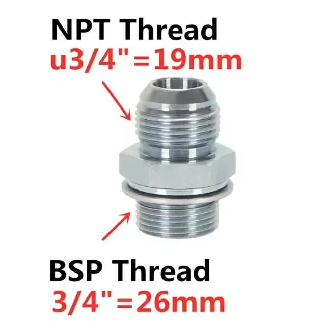 Переходник прямой сквозной NPT на BSP 7/16-1/2 дюйма