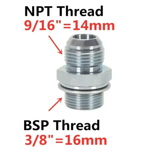 Переходник прямой сквозной NPT на BSP 7/16-1/2 дюйма