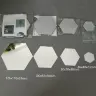 Шестигранные зеркальные 3D наклейки на стену, самоклеящиеся, набор 6/12 шт