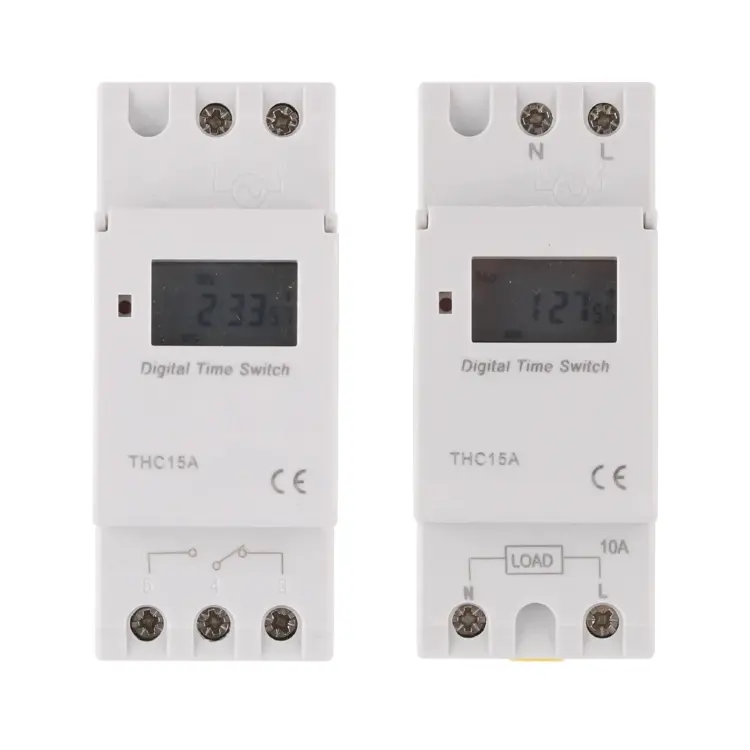 Программируемый цифровой таймер DIN THC15A 220В 16A еженедельный