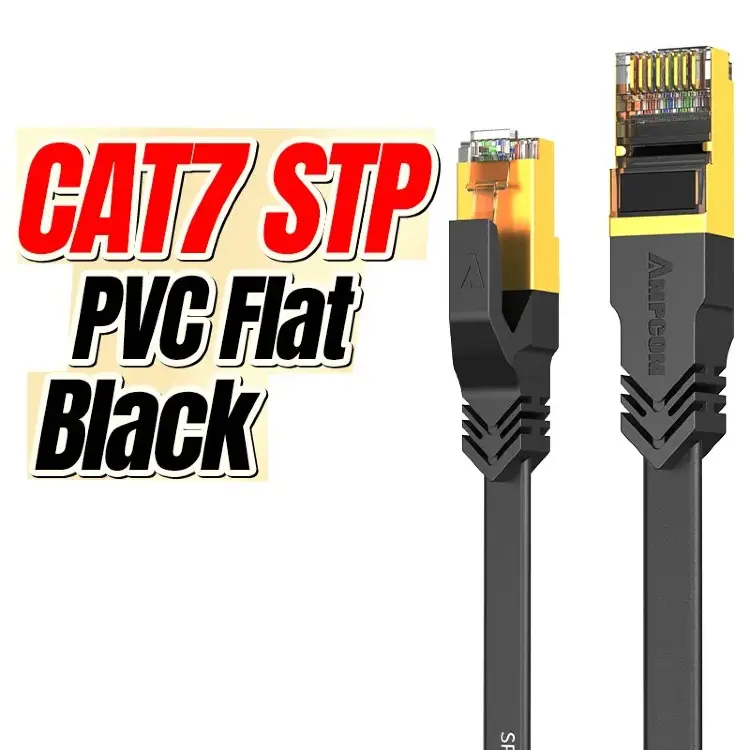 Кабель Ethernet AMPCOM CAT7 RJ45 SFTP, круглый сетевой кабель 10 Гбит/с