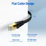 Кабель Ethernet AMPCOM CAT7 RJ45 SFTP, круглый сетевой кабель 10 Гбит/с