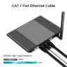 Кабель Ethernet AMPCOM CAT7 RJ45 SFTP, круглый сетевой кабель 10 Гбит/с