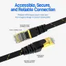 Кабель Ethernet AMPCOM CAT7 RJ45 SFTP, круглый сетевой кабель 10 Гбит/с