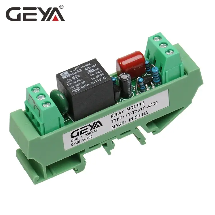Модуль реле GEYA 1-канальный на DIN-рейку AC/DC 5-230В с GSM и таймером