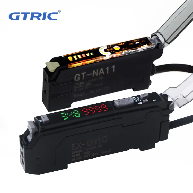 GTRIC оптоволоконный датчик NA11 10-30В DC NPN PNP с цифровым дисплеем