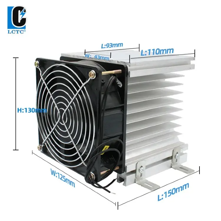 Радиатор LCTC с вентилятором для SSR 80A Y-110 DC48V