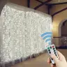 Светодиодная гирлянда-занавеска с пультом ДУ 100–600 LED USB