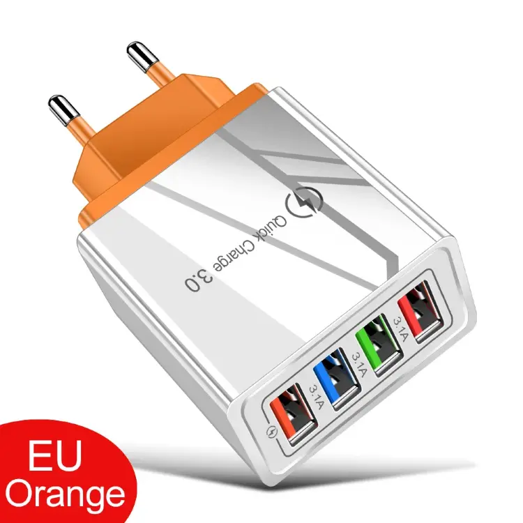Зарядное устройство 4-портовое USB 3A Quick Charge 3.0