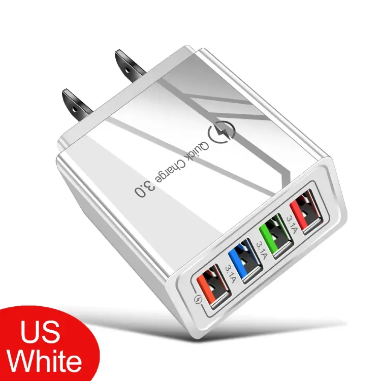 Зарядное устройство 4-портовое USB 3A Quick Charge 3.0