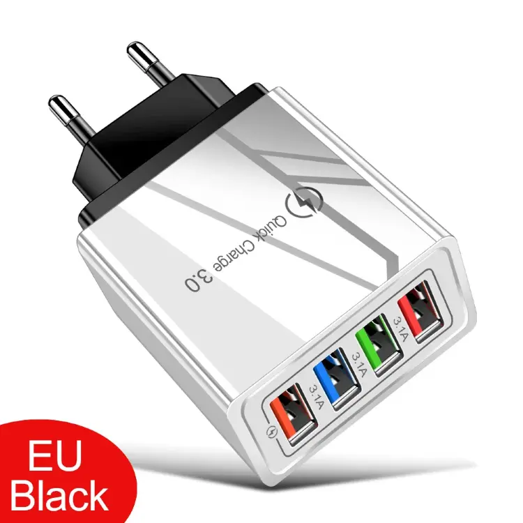 Зарядное устройство 4-портовое USB 3A Quick Charge 3.0