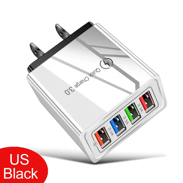 Зарядное устройство 4-портовое USB 3A Quick Charge 3.0